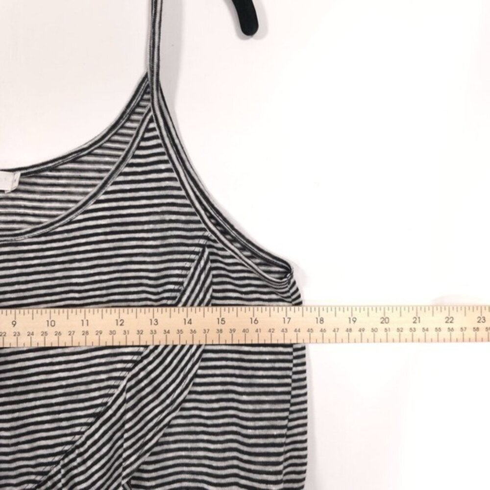ALC Ava Tank Top 100% LINEN Striped Ruffle Front Spaghetti Strap Cami SMALL - Picture 5 of 9